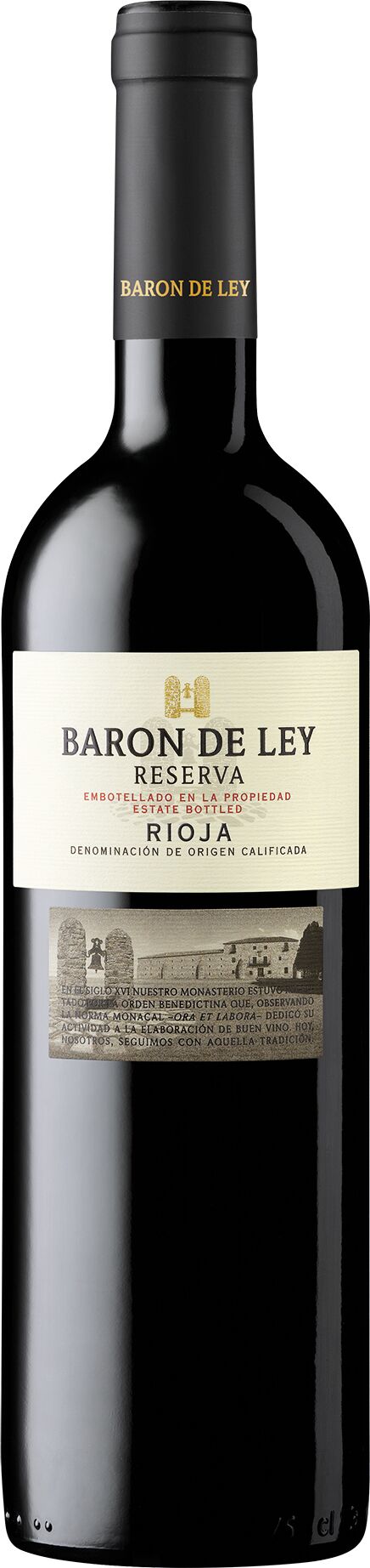 Eine Weinflasche Baron de Ley, Reserva 2018/2019