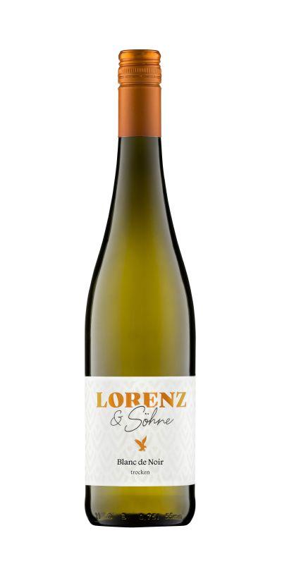 Eine Weinflasche Lorenz Blanc de Noir Merlot, 2022